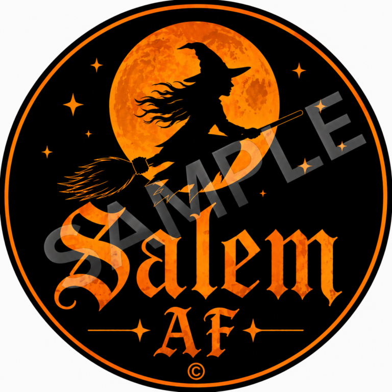 Salem AF sticker Haloween watermark 768x768